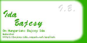 ida bajcsy business card